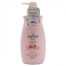 Шампунь Kracie Наиве увлажняющий персик и масло шиповника фруктово-цветочный аромат диспенсер 550 мл