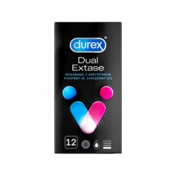 Презервативы Durex Дуал экстаз (рельефные с анестетиком) 12 шт.